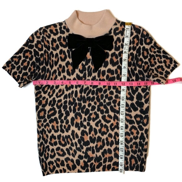RARE Kate Spade Leopard Bow Sweater Riverdale - Picture 11 of 12